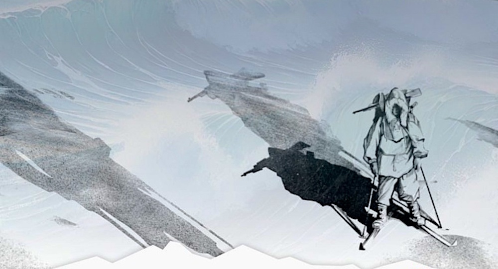 Автолитография Фёдора Конюхова с афиши выставки. Источник: РГМАА / vk.com/polarmuseum