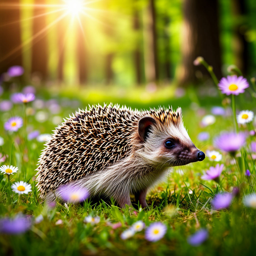 Ёж Ежович (Ёжик). Картинка создана автором в Шедеврум