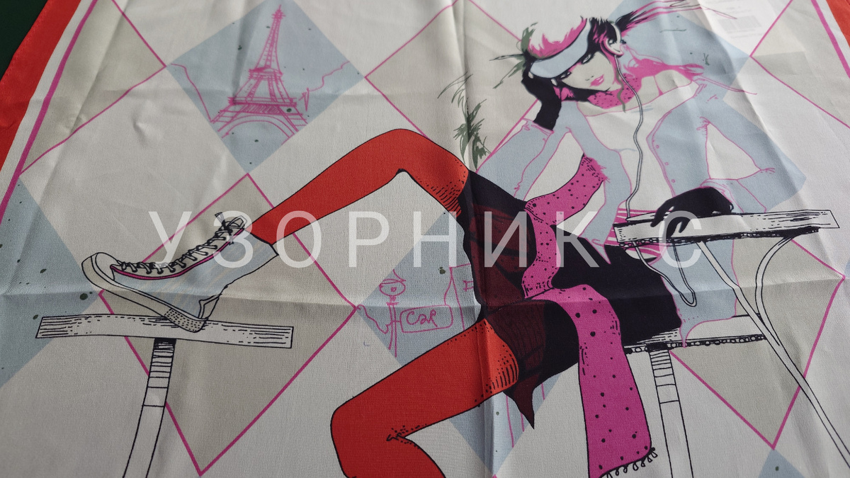 Платок Ночь в Париже, фото автора