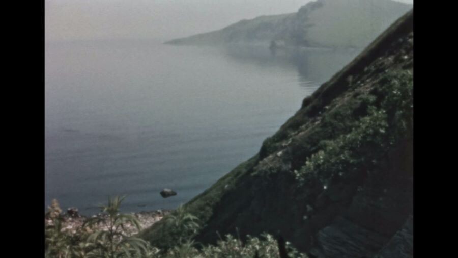 Вид с водопада на залив Мильна