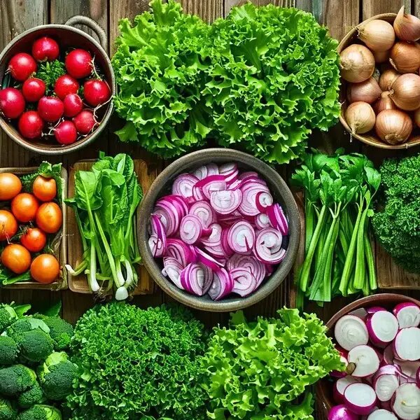   Овощи и зелень на столе Мария Казённова