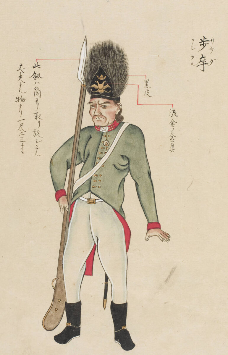 Русский солдат — вид спереди