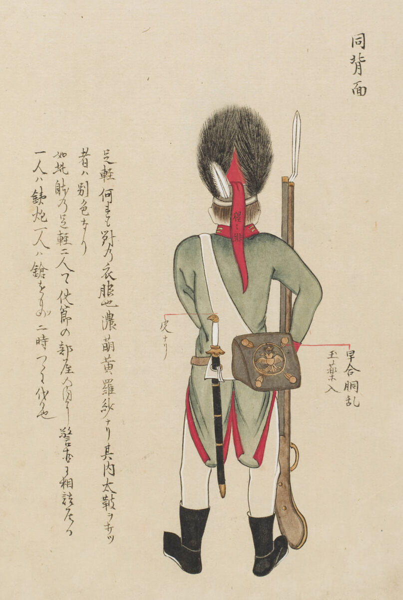 Русский солдат вид сзади