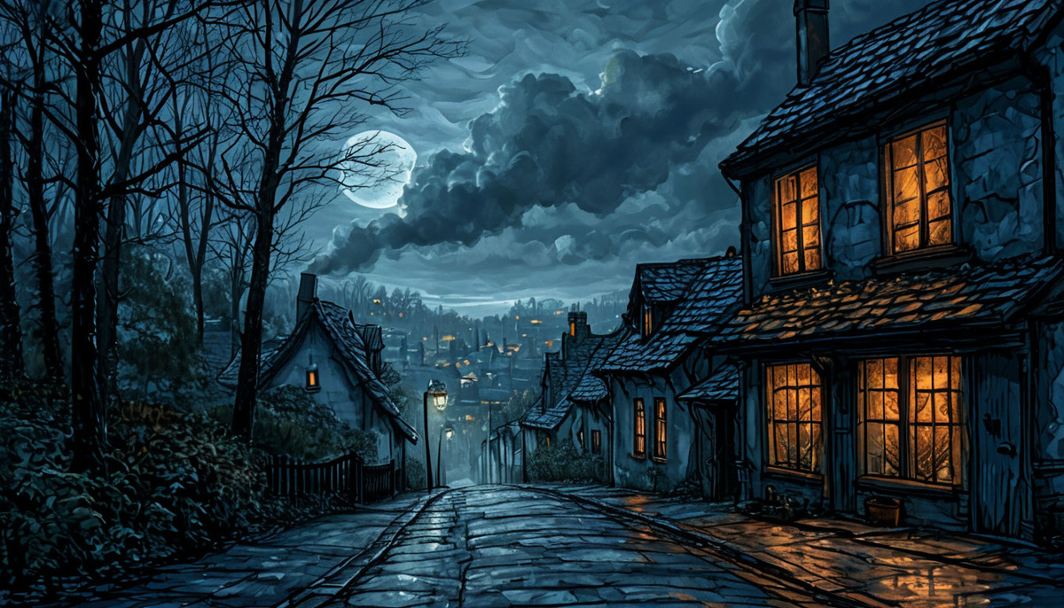 Хорошо человеку, когда для него во тьме кто-то оставил маячок окошка. Изображение от ИИ Шедеврум