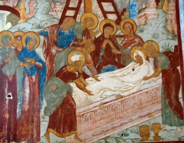 Положение во гроб.  17 в. Храм Воскресения Христова. Ростов Великий.