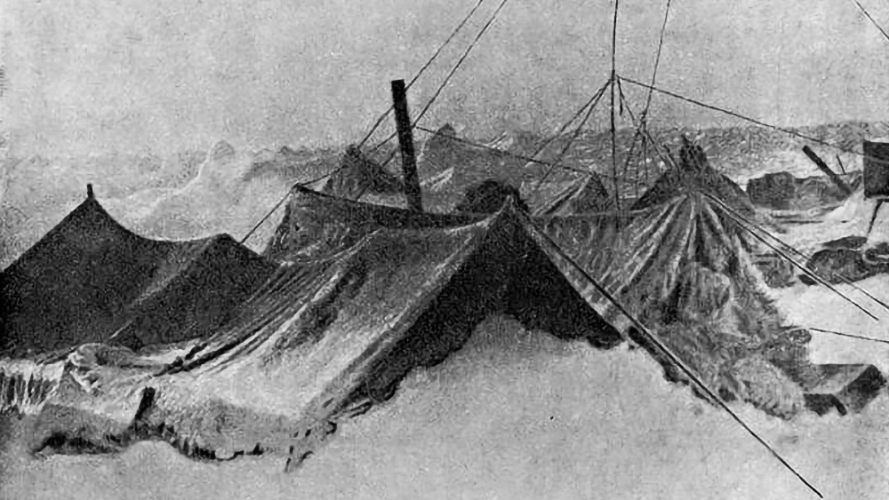 Лагерь челюскинцев, первая ночь