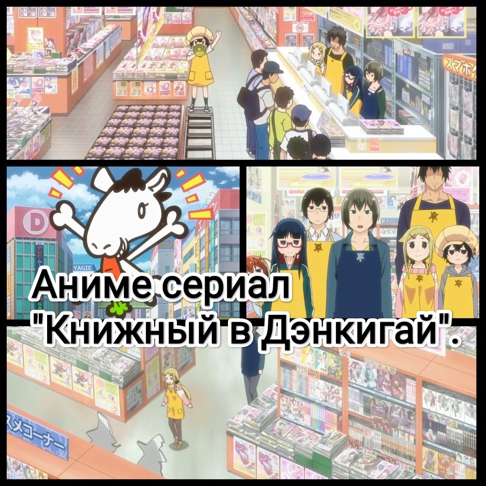 На фото обработанные мной скрины из аниме сериала "Книжный в Дэнкигай", 2014г., комедия, 18+, режиссер Масафуми Сато, автор Кадзуюки Фудэясу, студия Shin-Ei Animation. Автор манги Асато Мидзу. На скринах можно увидеть главных героев и общую обстановку в книжном. Подробнее об аниме рассказано ниже в статье. Все материалы размещены исключительно в информационных целях.
