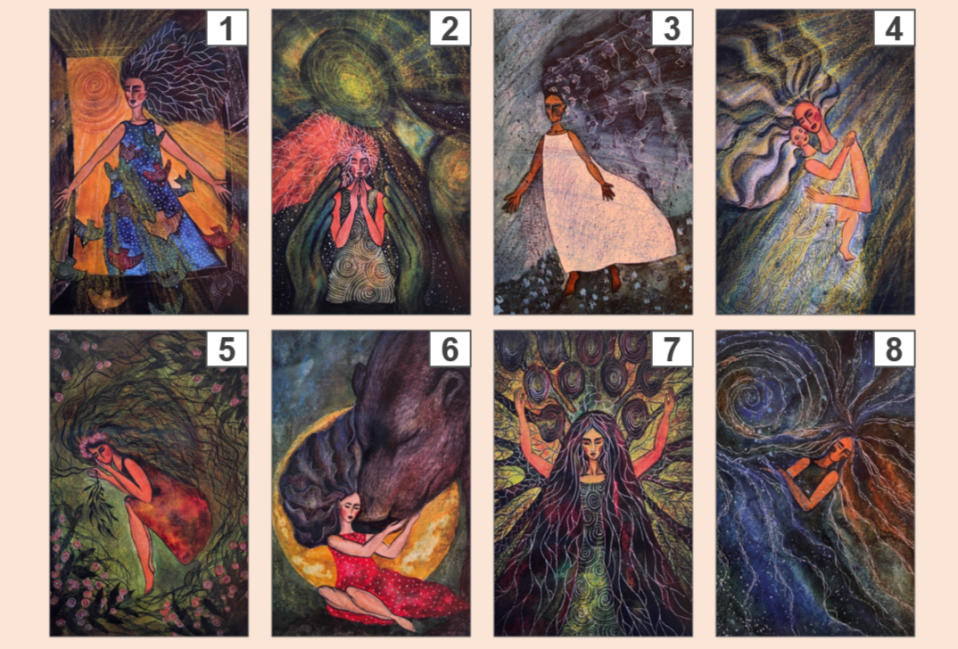 8 случайных карт из колоды «Сила твоя», авт. Ю. Арнт. Коллаж мой 