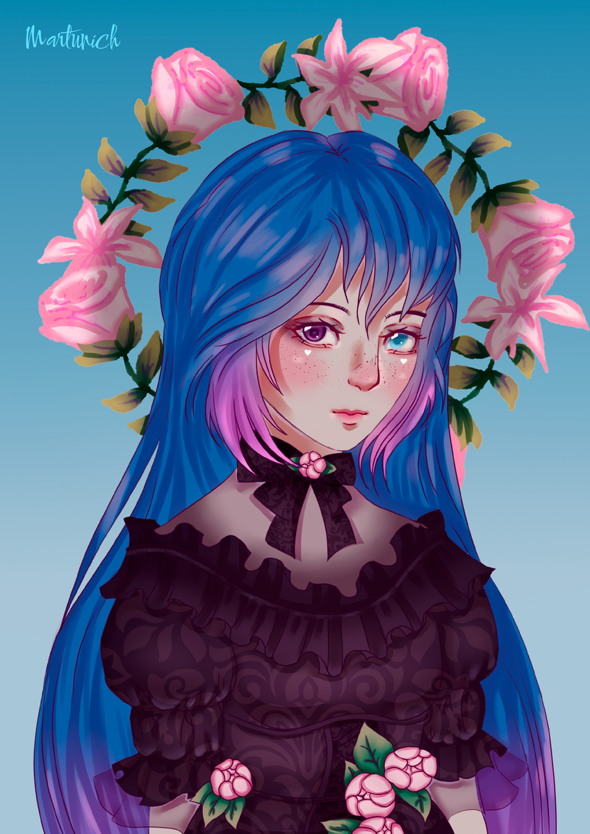 Мой арт с лайном и не объемным покрасом