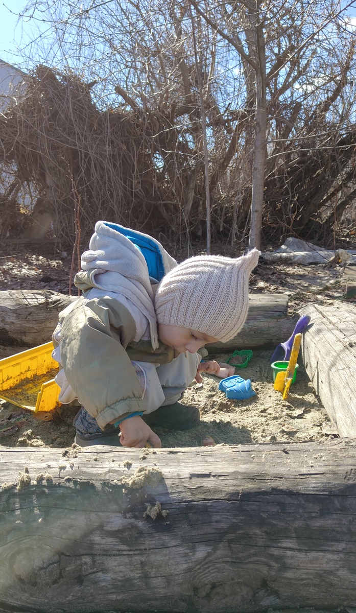 Только снег растаял, срочно но в песочницу!