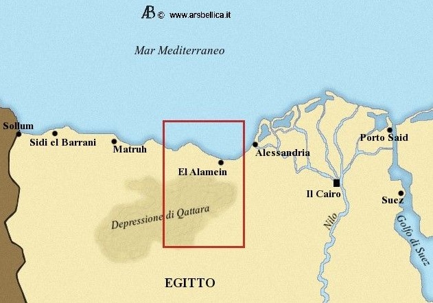 Эль-Аламейн на карте Египта