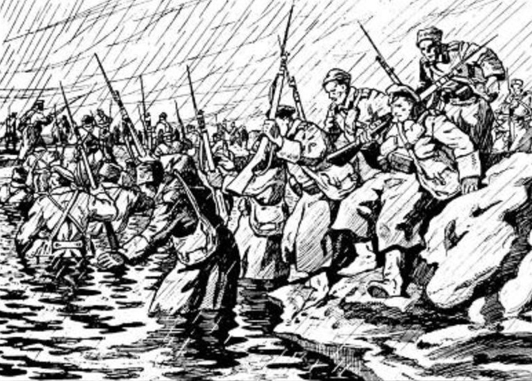 Переправа при штурме Новодмитриевской.