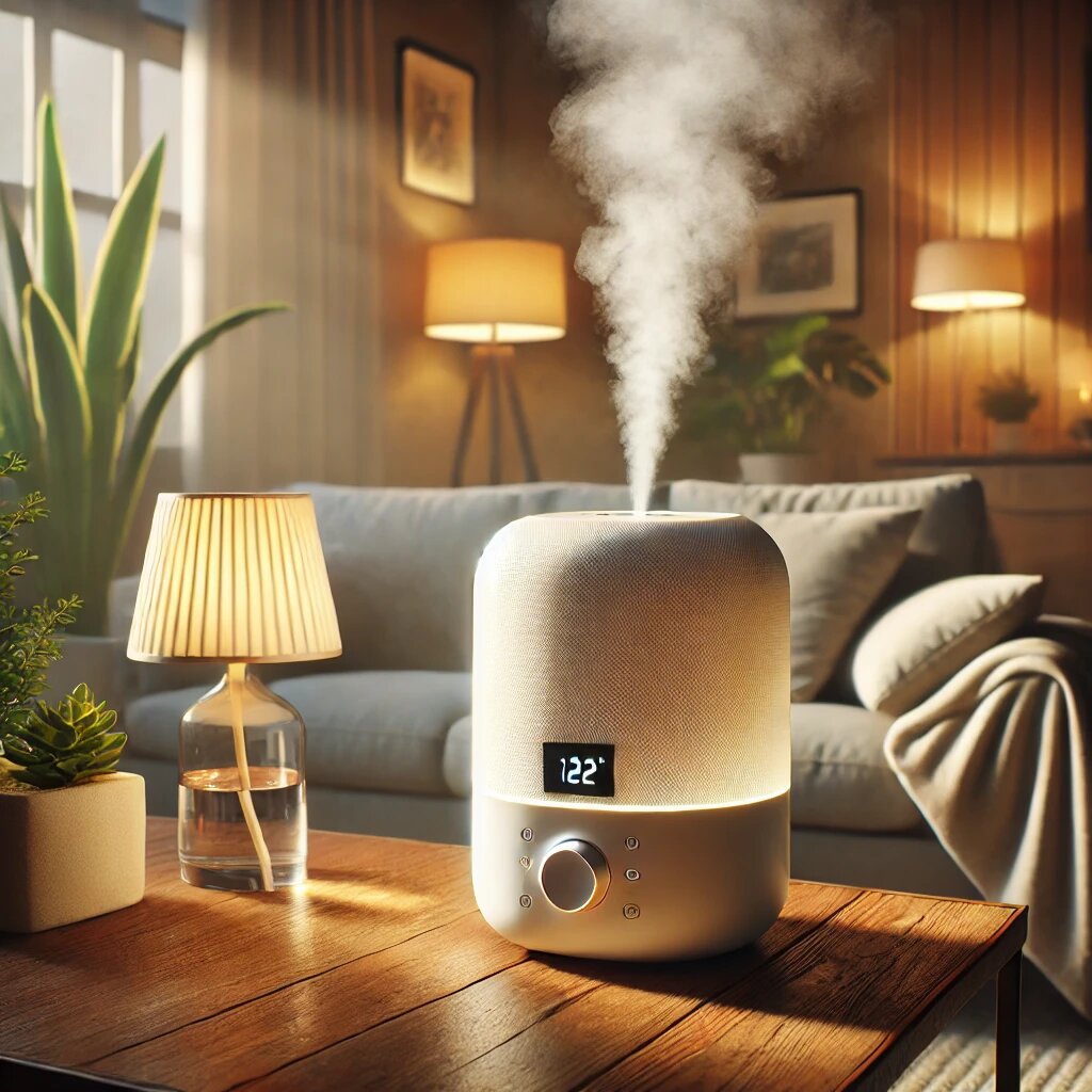 Увлажнитель воздуха - обязательный гаджет для людей с сухостью в горле.