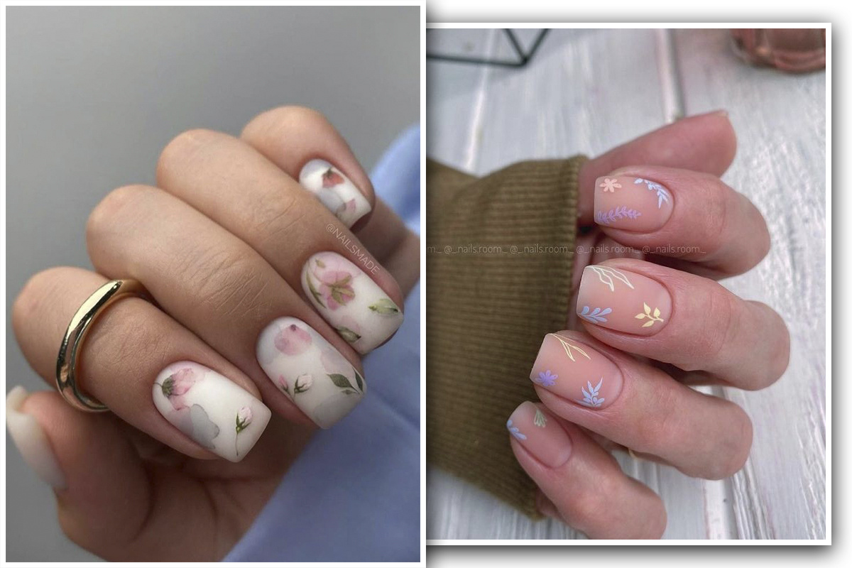 Идеи с цветочным дизайном. Коллаж создан автором канала на основе фото из Pinterest