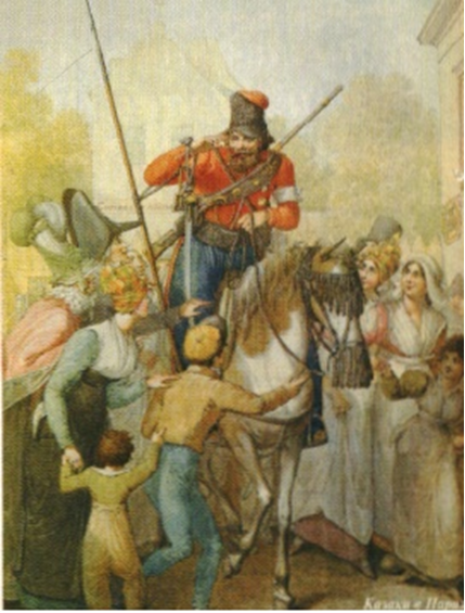 Донские казаки в Париже.