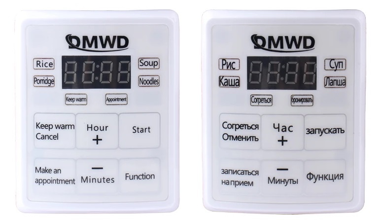 Панель управления рисоварки RMIER/DMWD