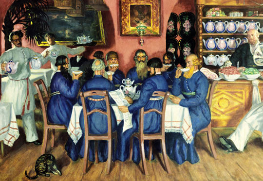 Б. Кустодиев "Московский трактир"