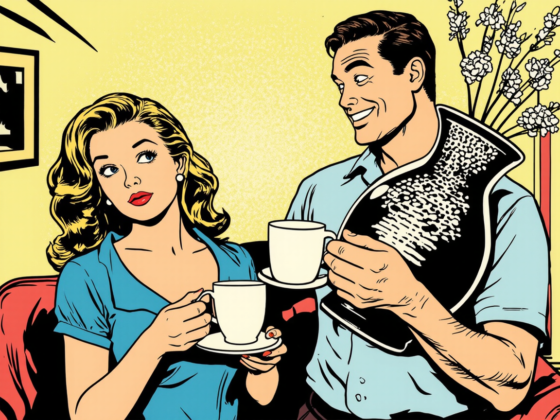 Муж дарит вазу, а жена мечтает о кофе