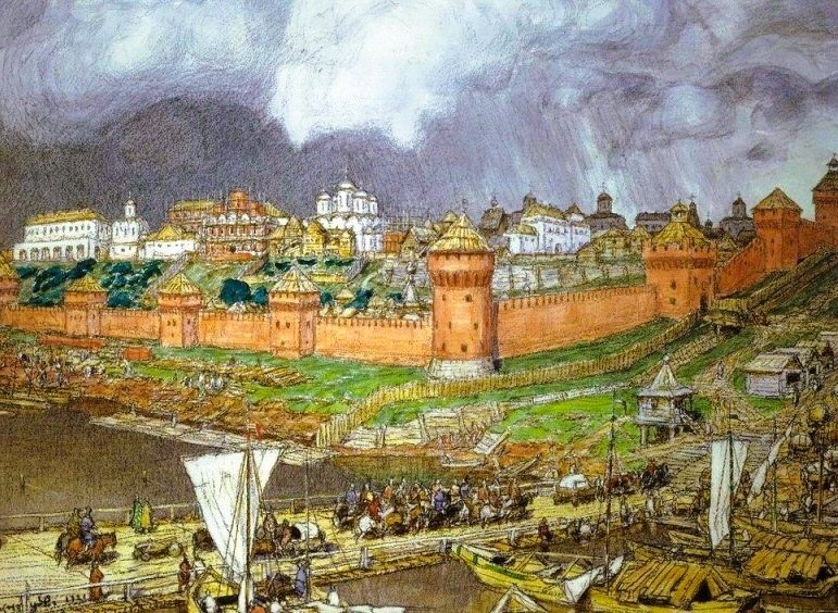 Московский Кремль при Иване Третьем. (Худ. А. Васнецов, 1921)