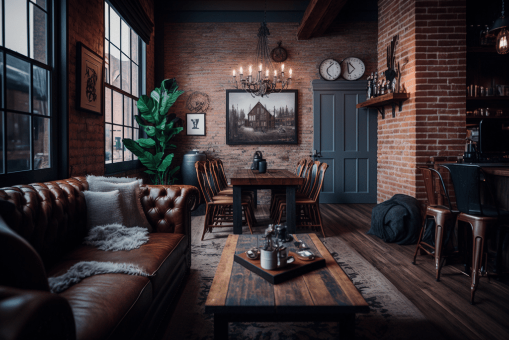    Интерьер Мужского Стиля Брутальная Мебель Keri