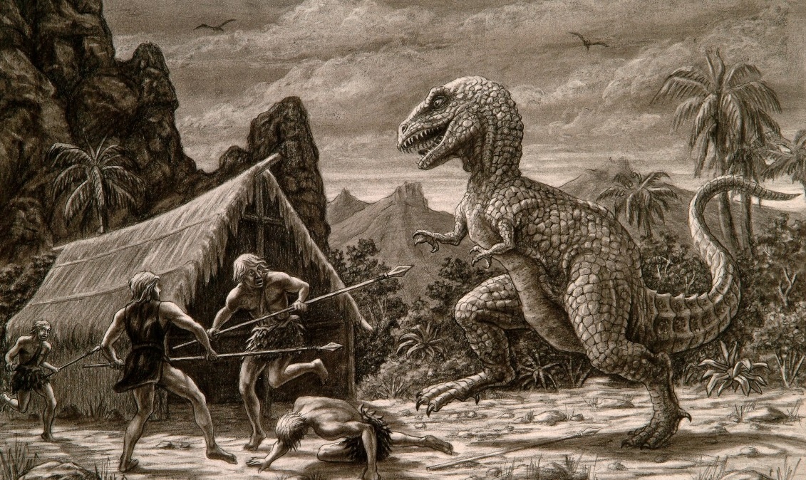 Динозавры могли жить с людьми? (Фото: habrastorage.org).