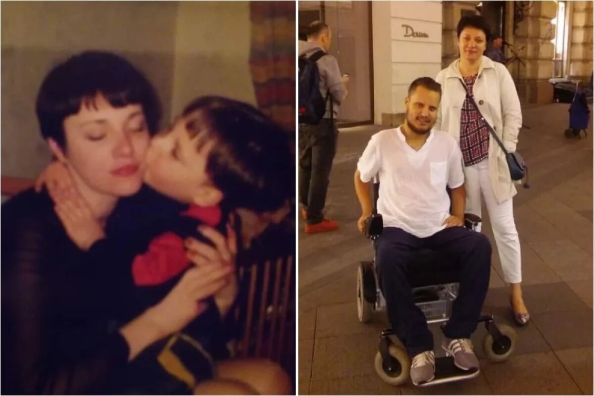    Алена Вербенина с сыном Максимом.