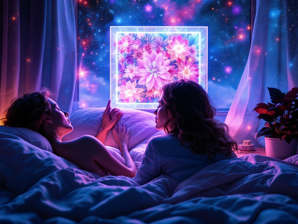    К чему такое снится: Человек смотрит в зеркало и видит свою спину, на которой изображён орнамент в виде прямоугольника с зелёными толстыми линиями и цветами внутри.