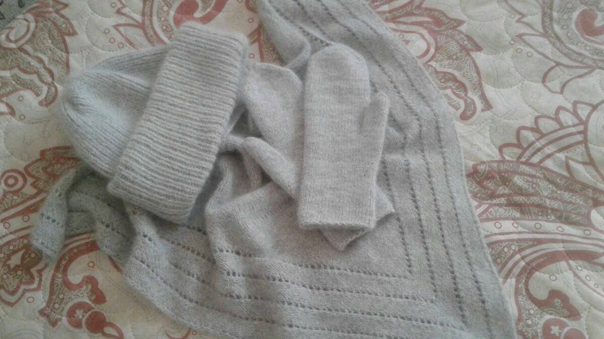 Комплект из пуха норки 