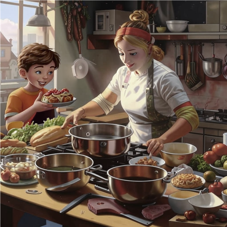 Жора - Обжора на бабушкиных харчах.