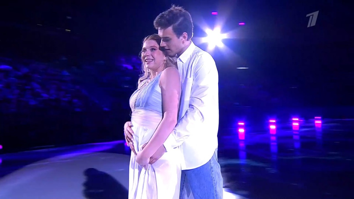 Трусова и Игнатов. Фото: стоп-кадр прямого эфира "Первого канала"