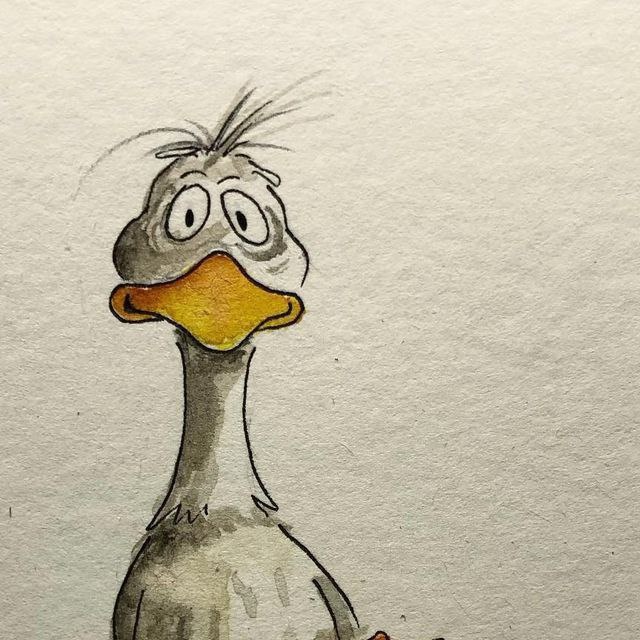 Лицо счастливой утки)))