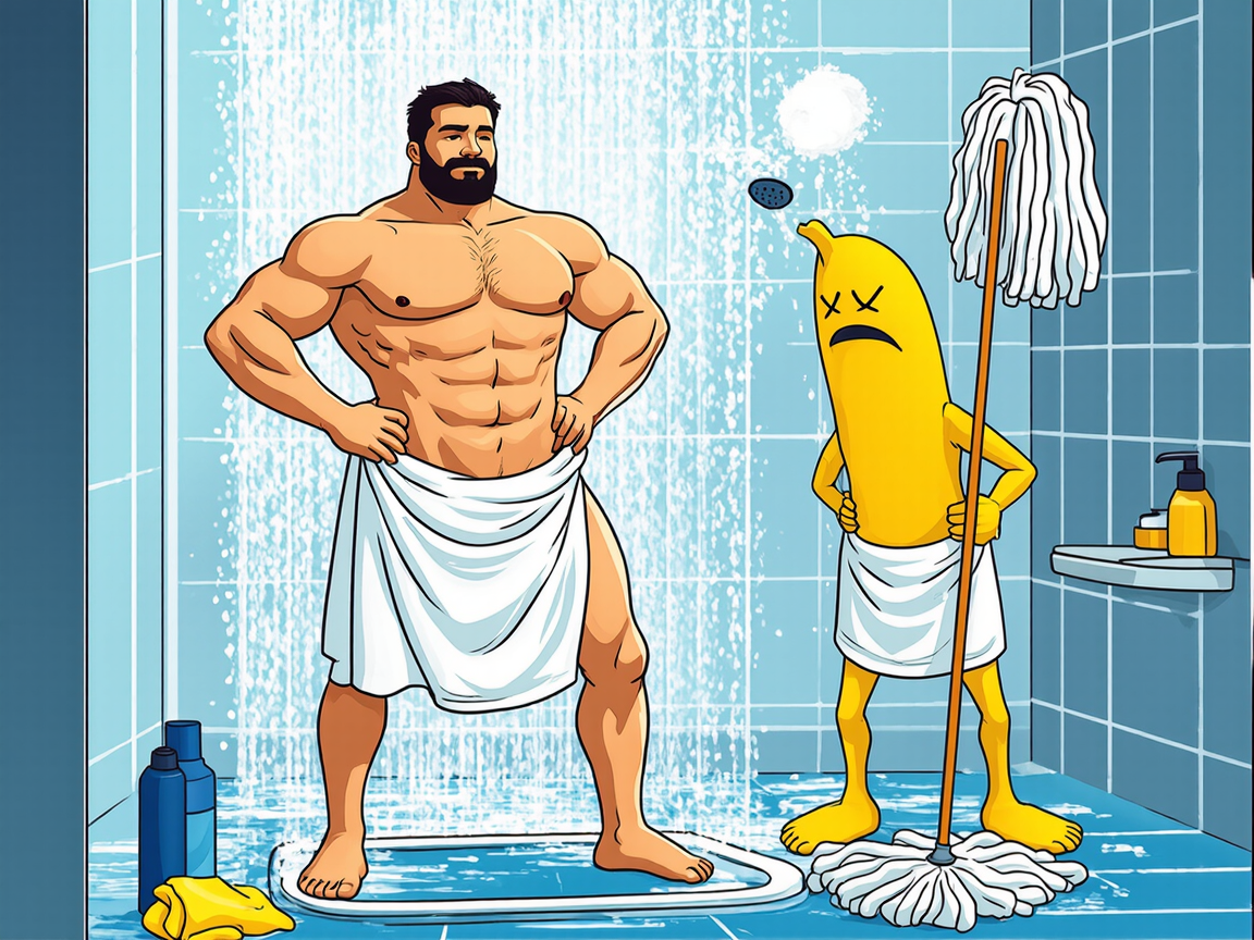 Эко-фанат экономит воду, а мопс недоволен запахом