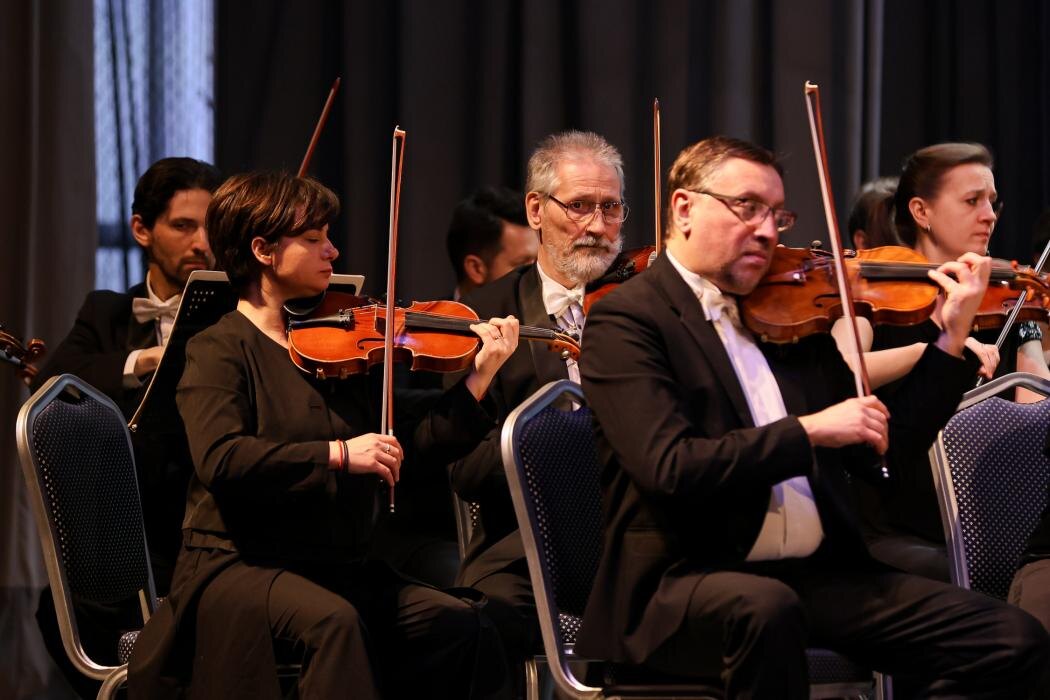 Концерт объединённого симфонического оркестра Мариинского и Большого театров в Пскове
Фото: Валерия Ковалёва / ПАИ