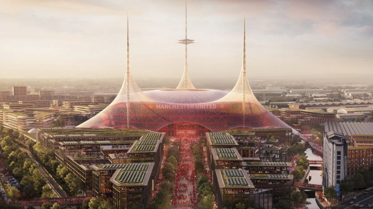 Модель будущего стадиона «Манчестер Юнайтед». Источник фото: официальный аккаунт «Front Office Sports» в «X».