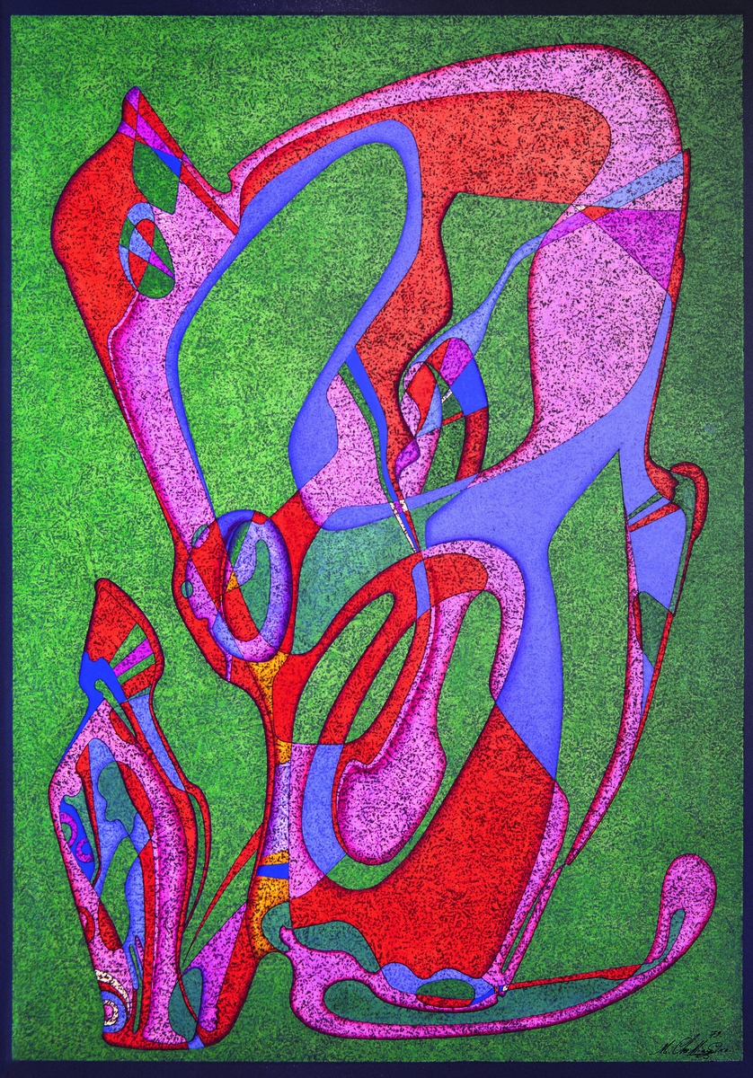 Метафизическая голова. Михаил Шемякин. 1979. Бумага, смешанная техника