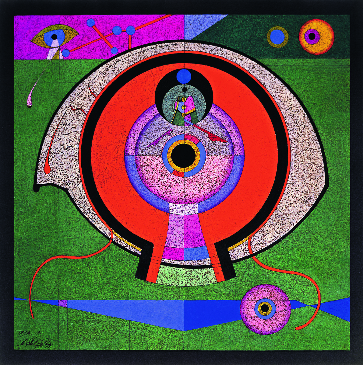 Глаз: Трансформация с арабского медицинского манускрипта. Михаил Шемякин. 1981. Бумага, смешанная техника