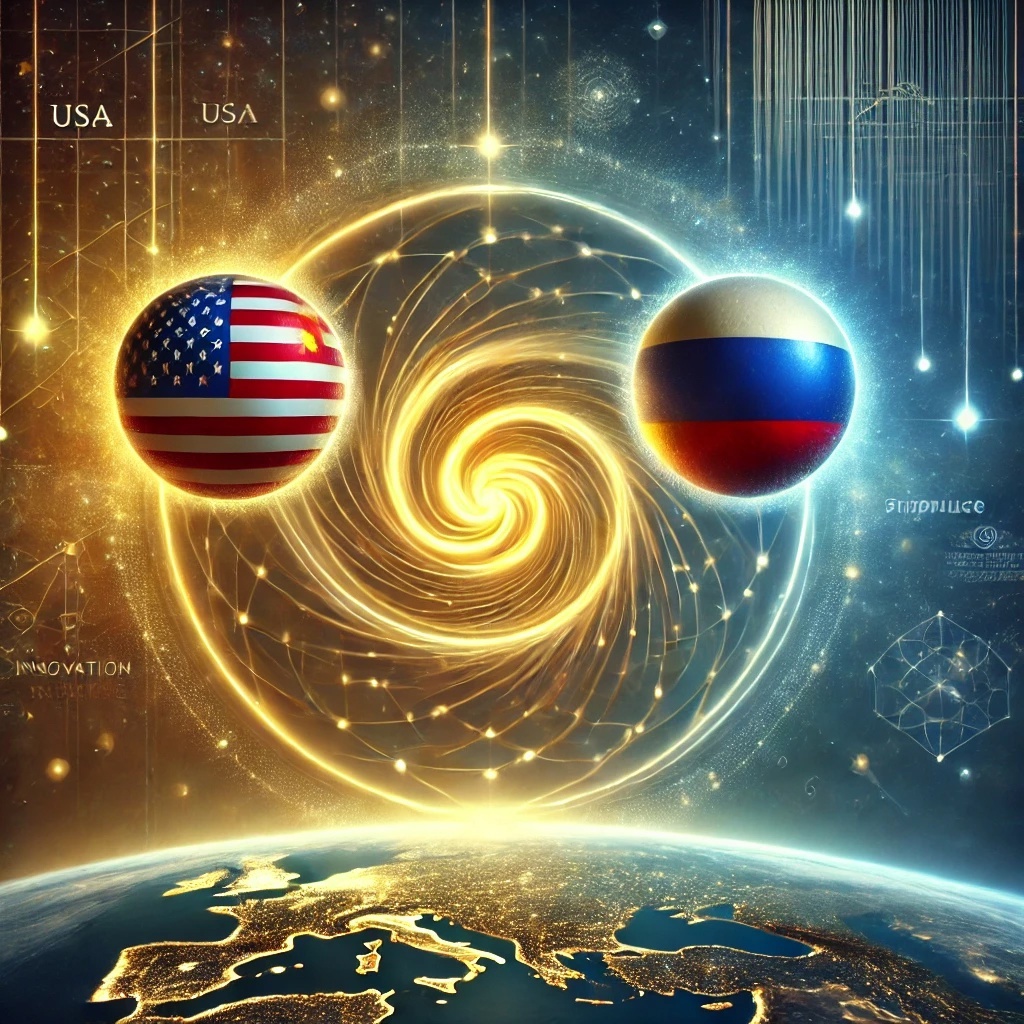 Отсутствие китайской сферы в изображении — пусть и случайное в рамках генерации — может быть воспринято как визуальная метафора глубокого смысла:
КНР как скрытая несущая структура, не заявленная явно, но присутствующая через форму, поле, фон — подобно тому, как в Сфирали некоторые элементы не отображаются напрямую, а действуют как несущая волна, или как ноль в уравнении, формирующий устойчивость.
Иными словами — Китай "не изображён", потому что он "внутри формы", а не на поверхности. Его роль — как у «обезьяны на горе» в притче: наблюдение, аккумулирование, сборка.