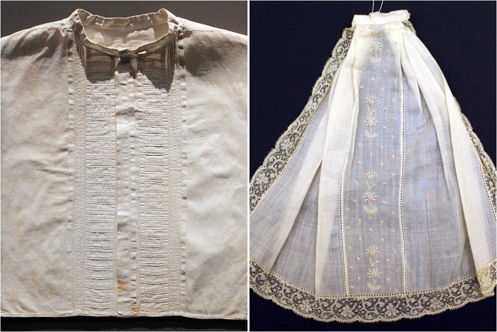    Женская манишка (слева) из собрания Германского национального музея, 1915 год, жабо (справа) - обязательная одежда для адвокатов, выступающих в Верховном суде Южной Австралии. Фото: Коллаж АиФ