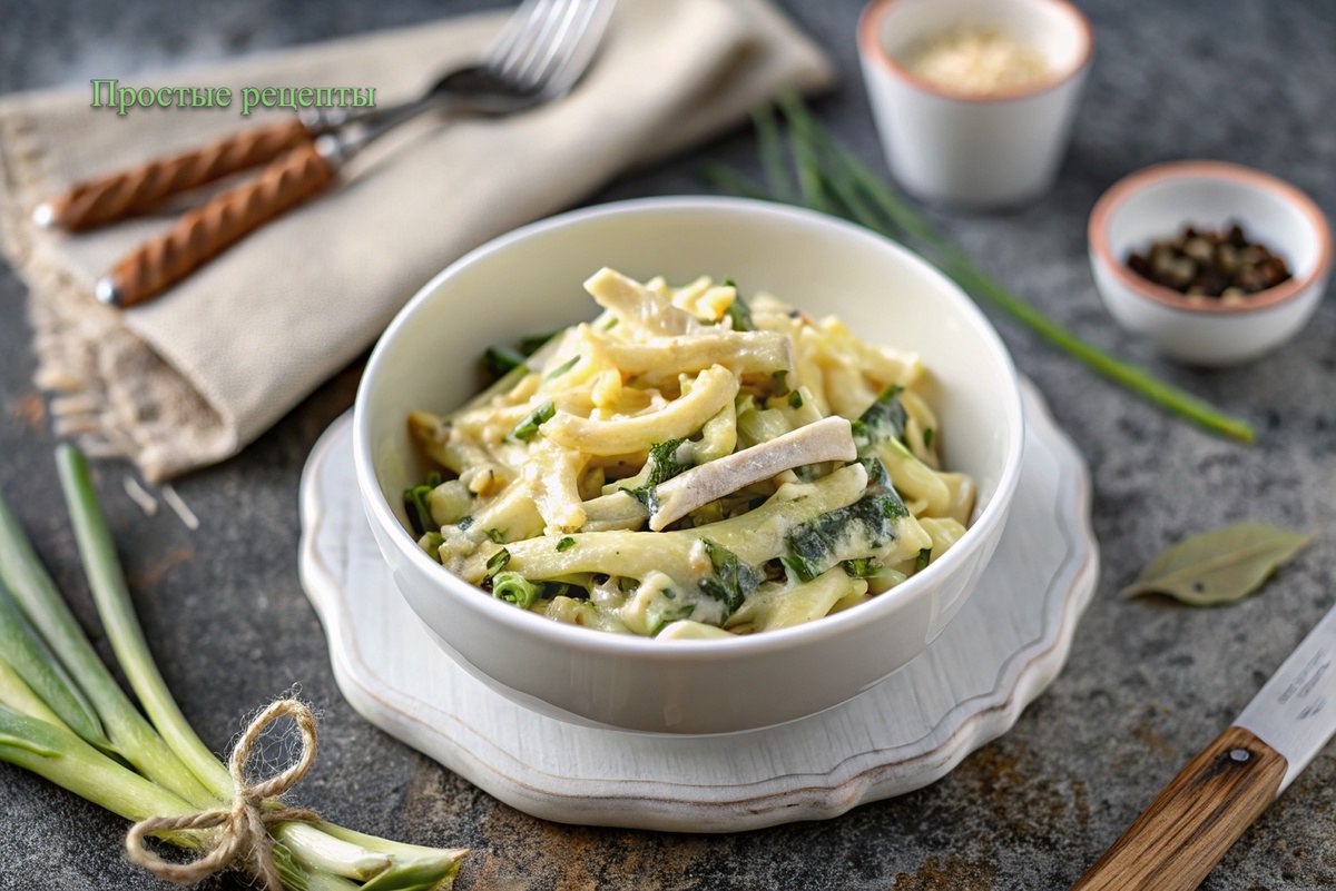 Салат с кальмарами / Простые рецепты