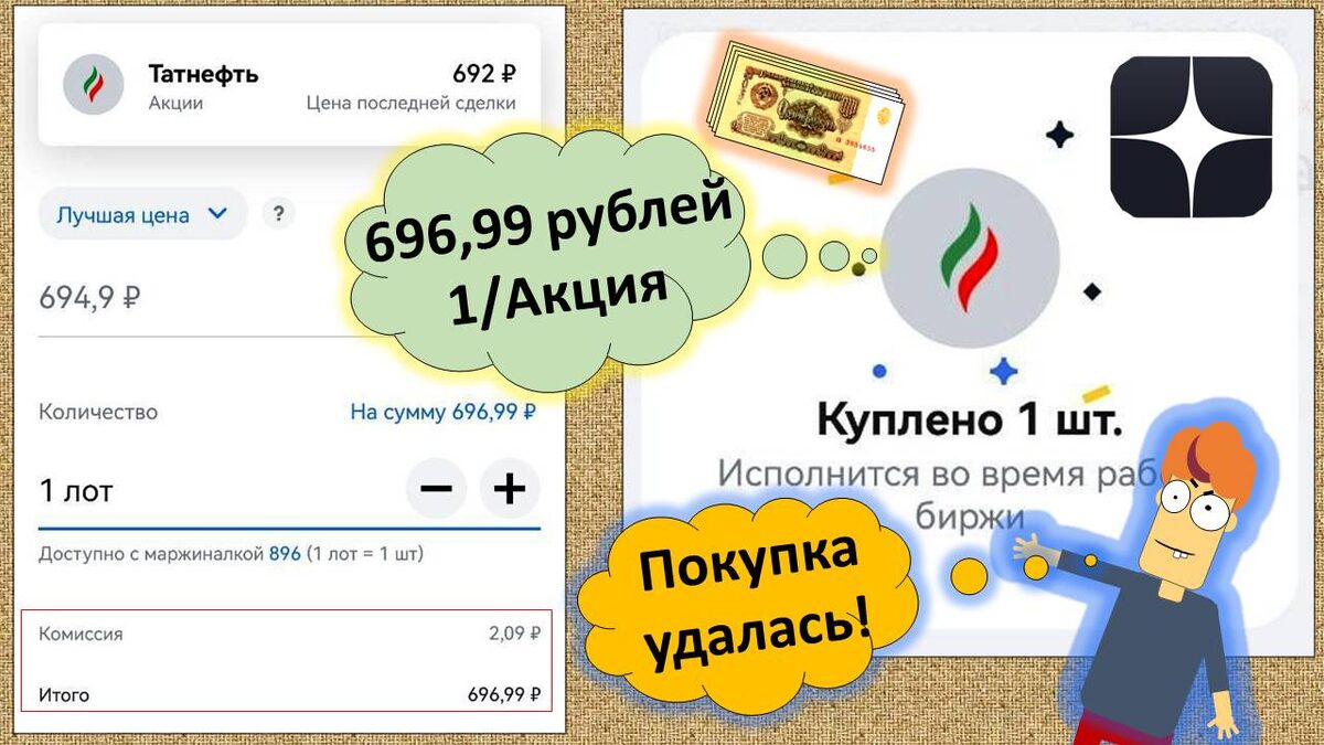 Покупка акций ТАТНЕФТЬ