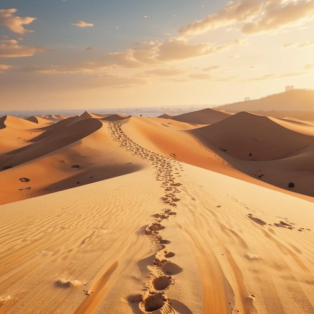 Иллюстрация. Следы в душе как следы на песке