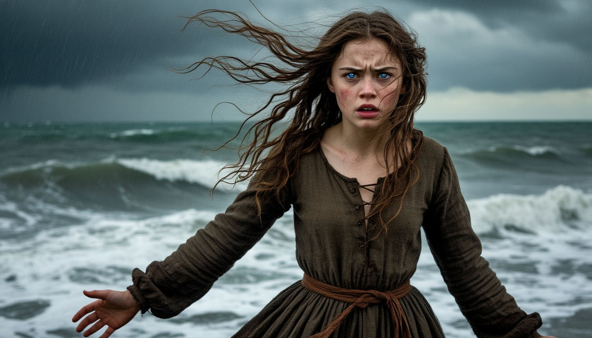 Глаза ее вдруг вспыхнули и запылали неистовым голубым огнем...