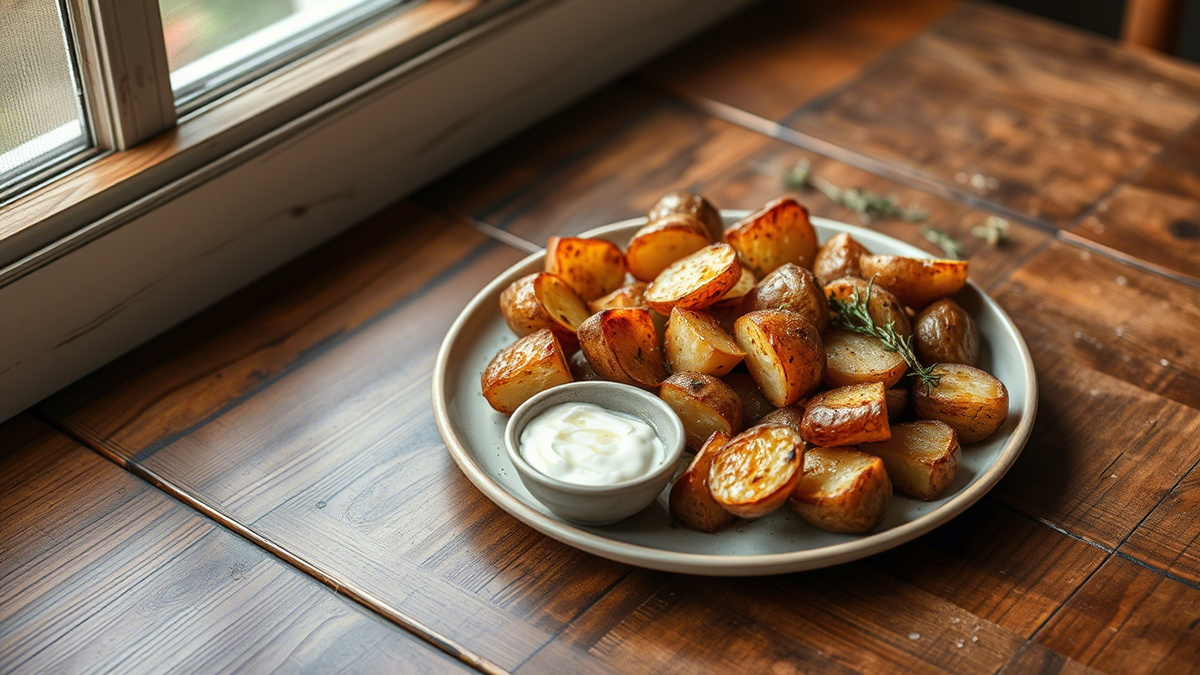 Картофель по-деревенски с соусом айоли