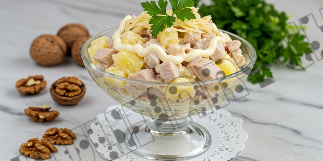 Салат с курицей, ананасом и сыром: почему он стал фаворитом всех хозяек