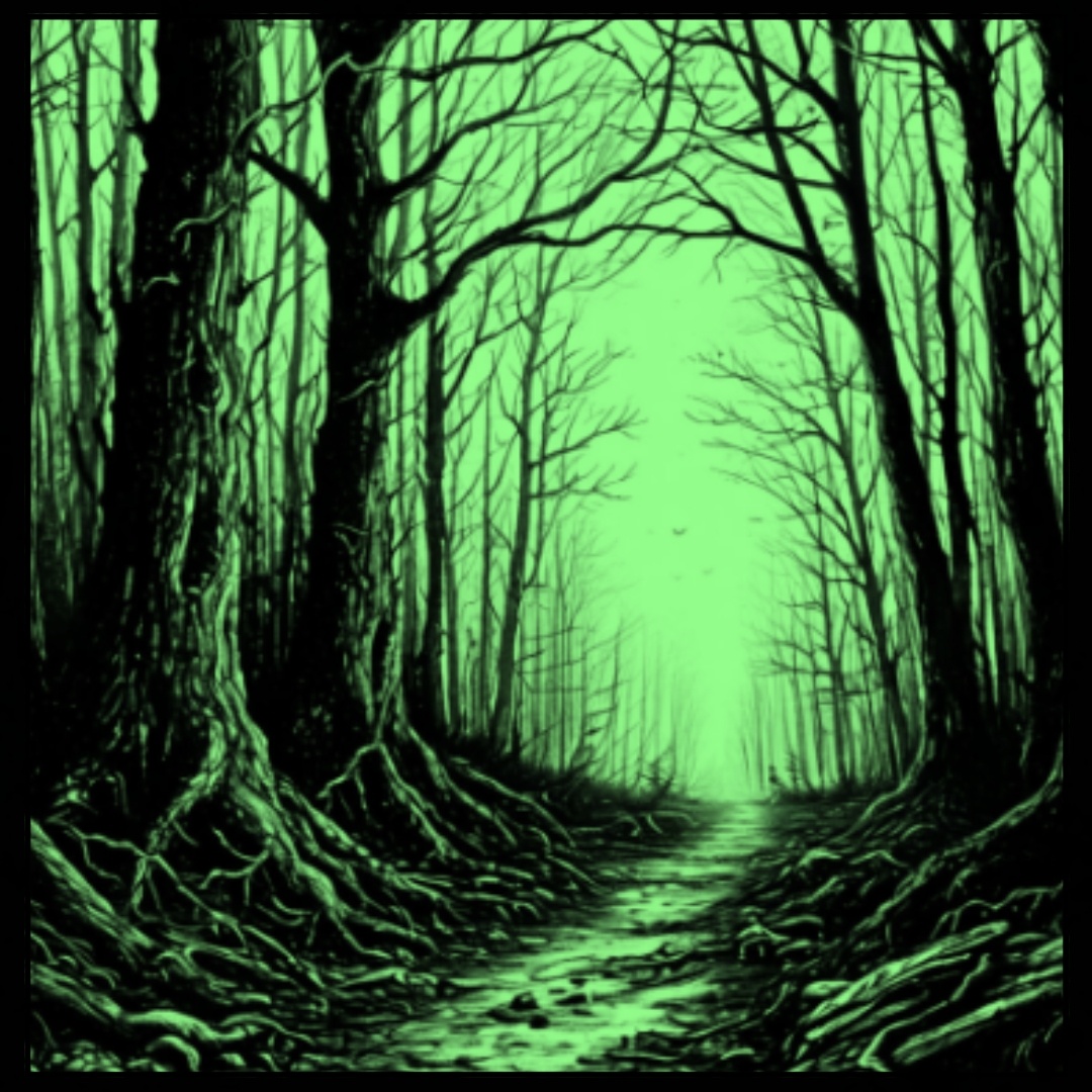 Припарковав фургон, мы взяли свои вещи и пошли через лес. 