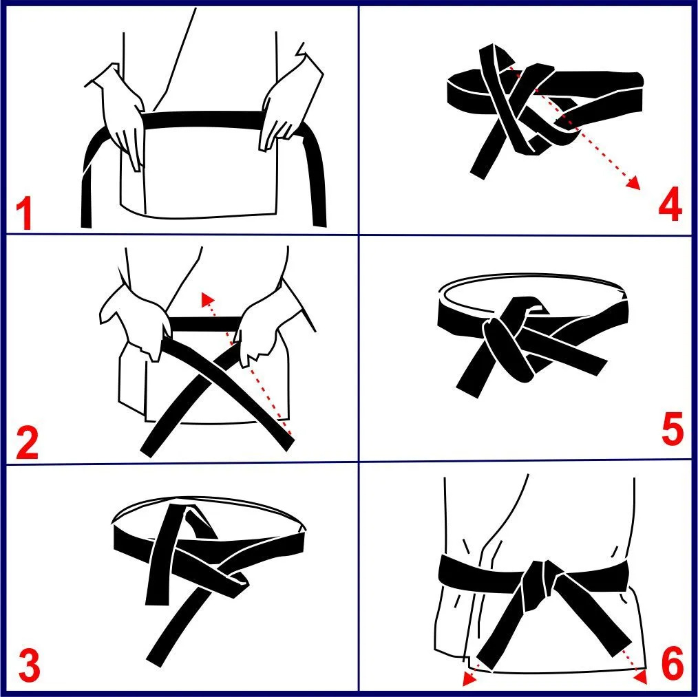 Пример завязывания пояса