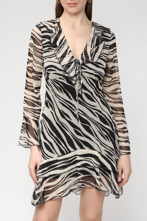 Rinascimento Платье с V-вырезом с оборками