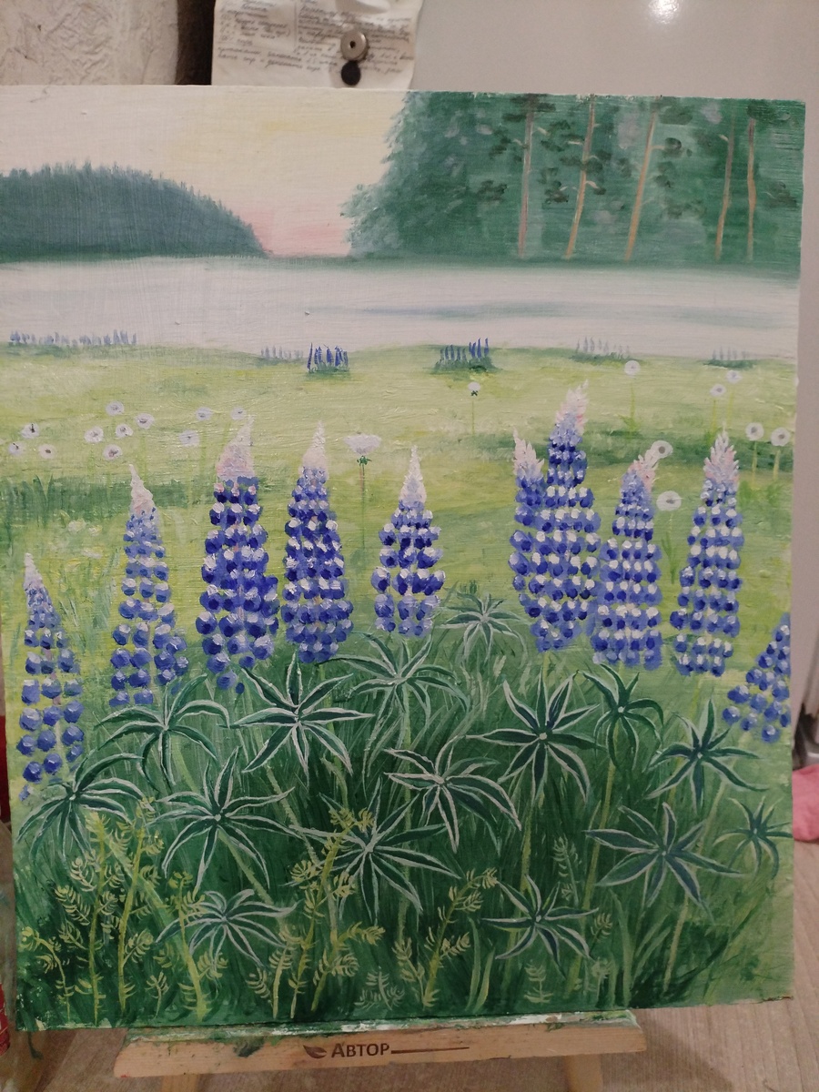 Люпины работа Тамары для затравки.