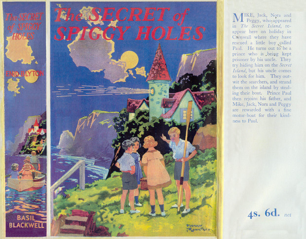 Обложка издания «Тайна старинного грота» серии «Таинственные истории», 1940 г., издательство Basil Blackwell, иллюстрация на обложке — Гарри Раунтри.