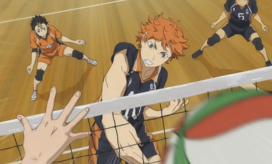 Кадр из аниме «Волейбол!!»   📷